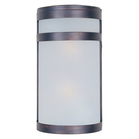 Maxim Two Light Oil Rubbed Bronze Frosted Glass Outdoor Wall Light 5002FTOI